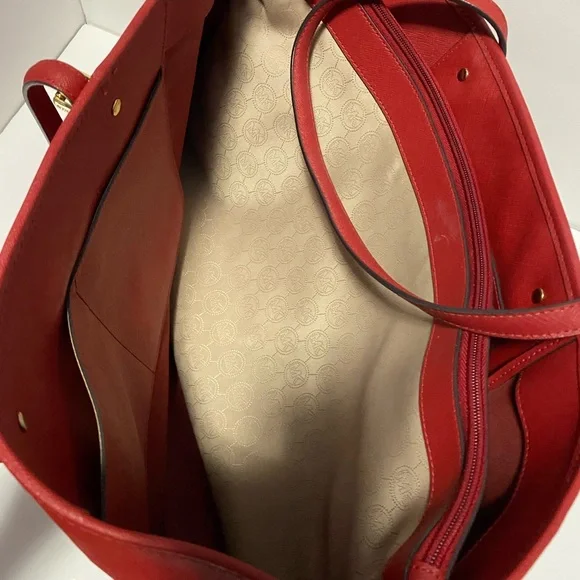 Michael Kors oversized tote Bag in red - Picture 5 of 12